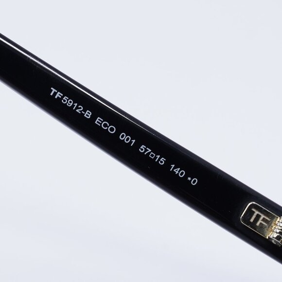 Tom Ford FT5912-B 001 Eyeglasses Black 57mm Square Frame,Blue Light Block Lenses - Picture 5 of 8